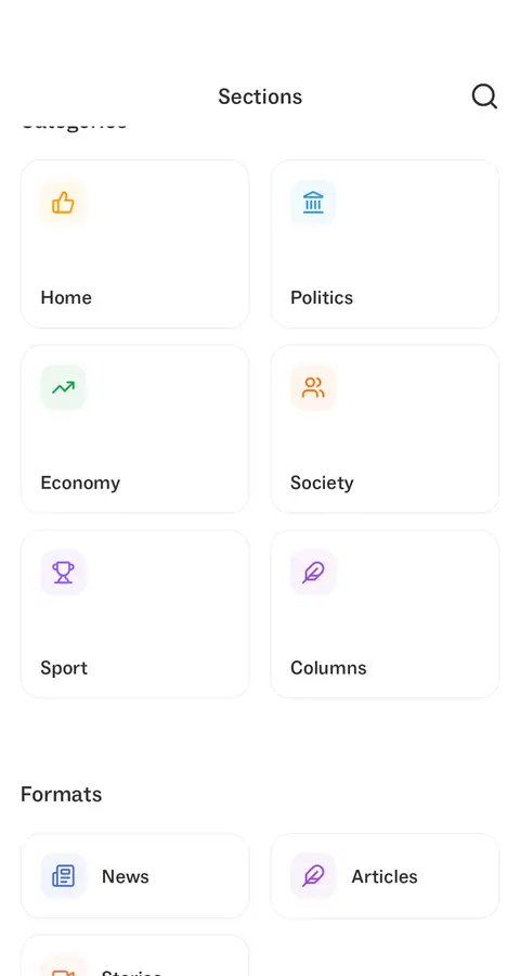 Gazeta — Menyu