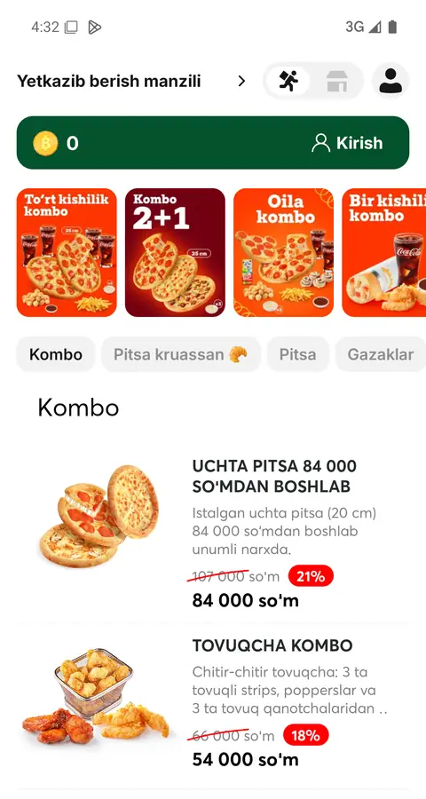 Bellissimo Pizza — Bosh sahifa