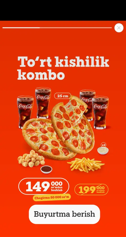 Bellissimo Pizza — Promo