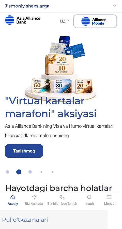 Asia Alliance Bank — Bosh sahifa