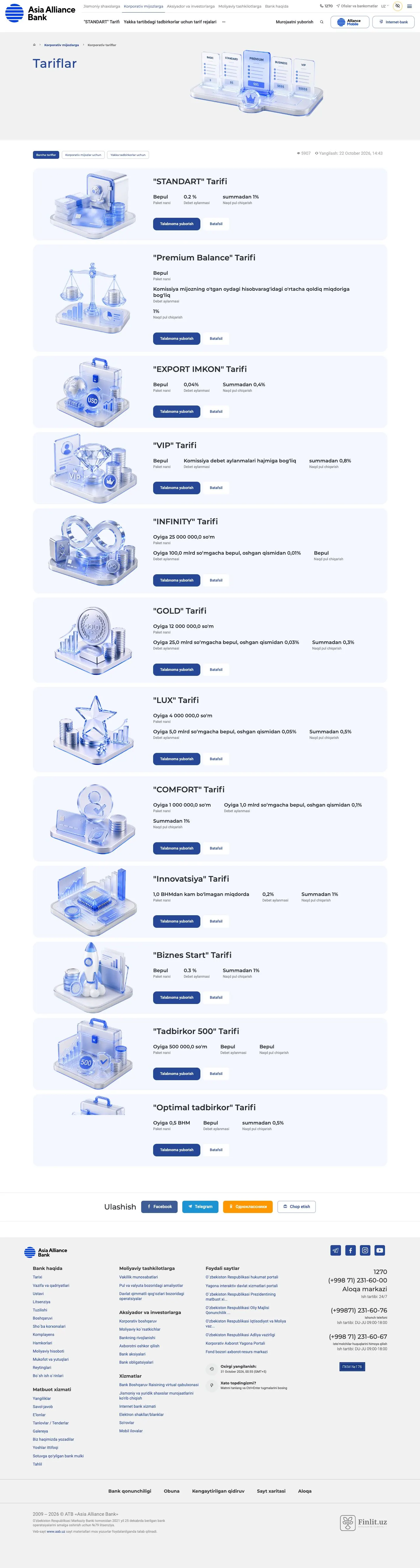 Asia Alliance Bank — Pricing