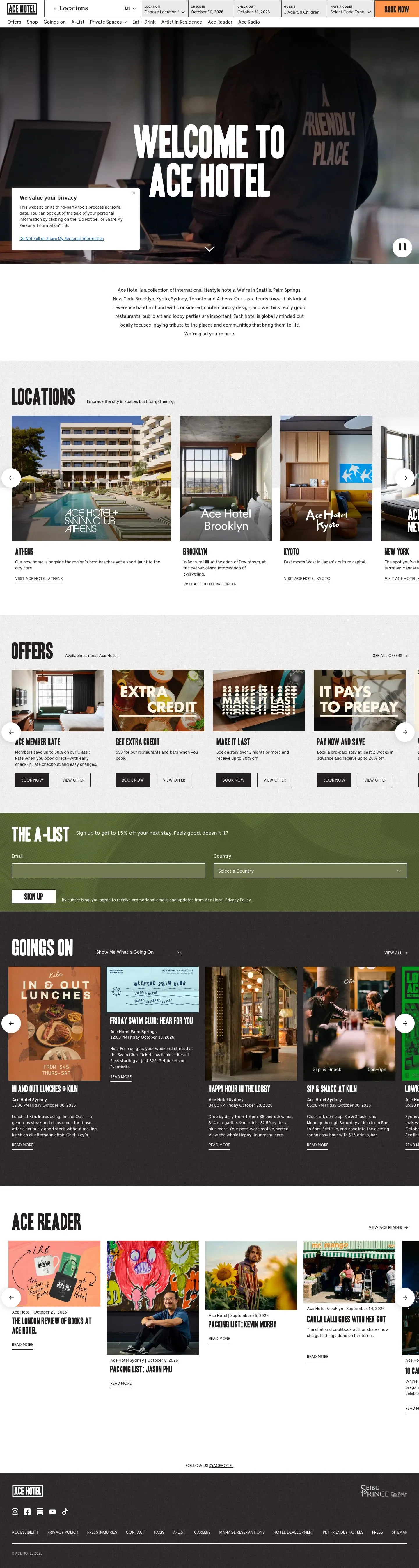acehotel.com — Bosh sahifa