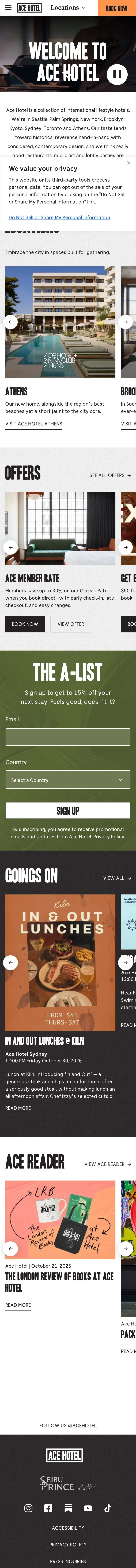 acehotel.com — Bosh sahifa