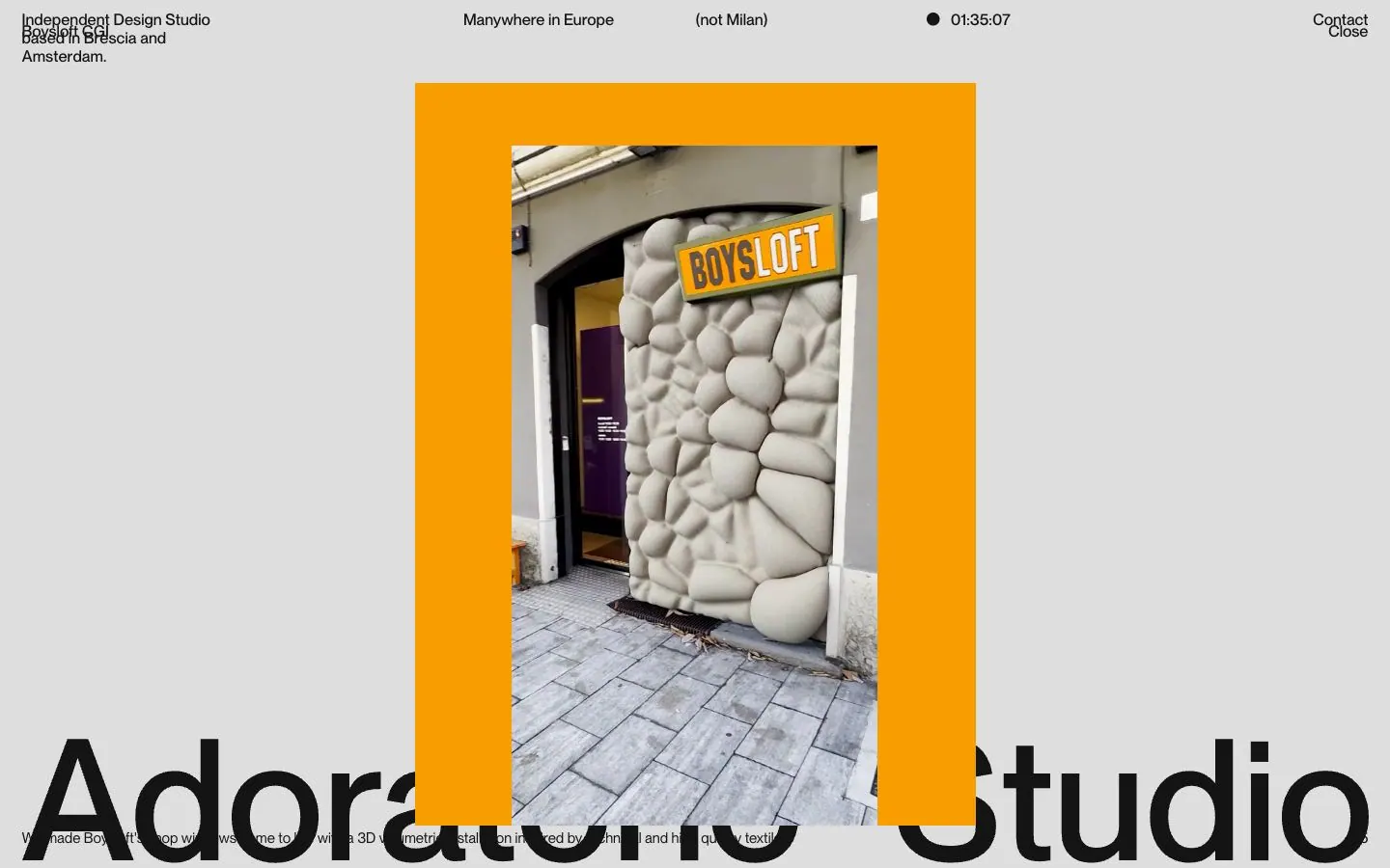 Adoratorio Studio — Landing page