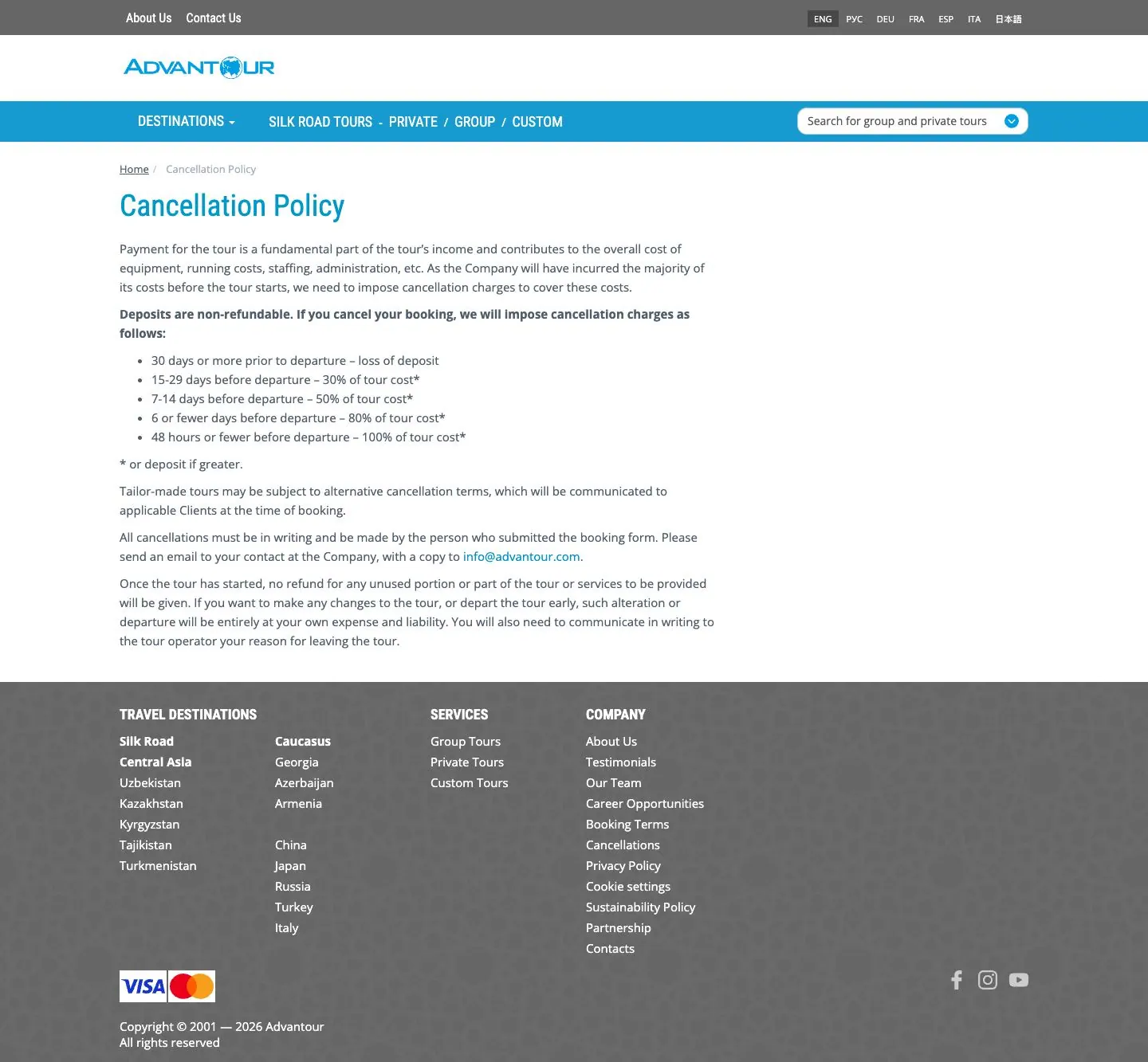 Advantour — Huquqiy