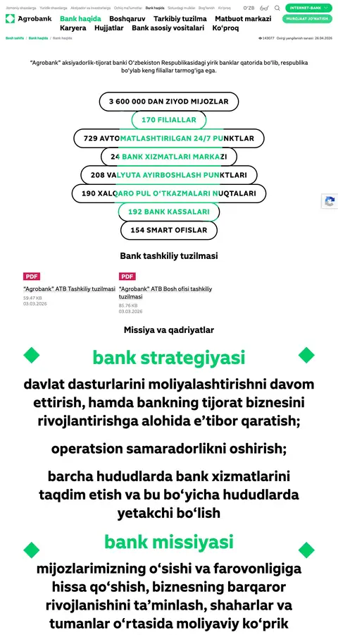Agrobank — Biz haqimizda