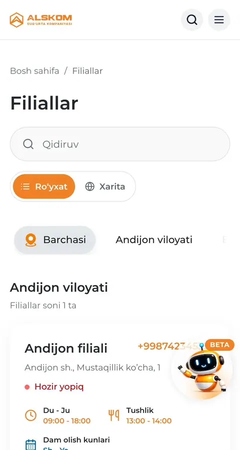 Alskom — Manzillar