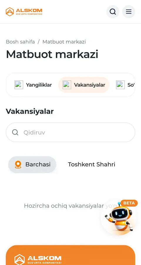 Alskom — Vakansiyalar