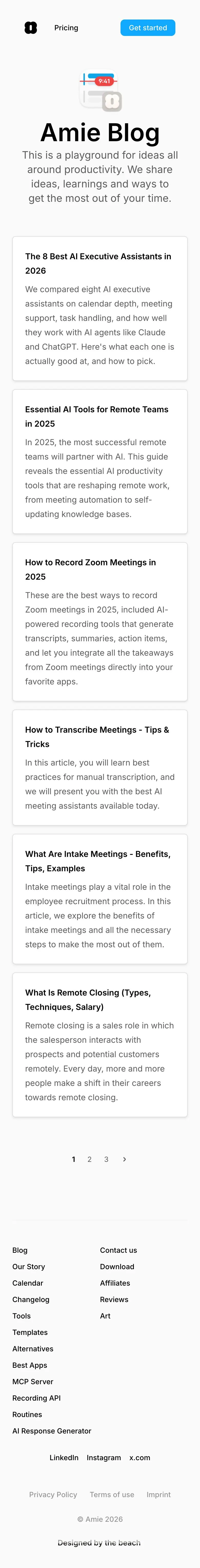 Amie — Yangiliklar va blog