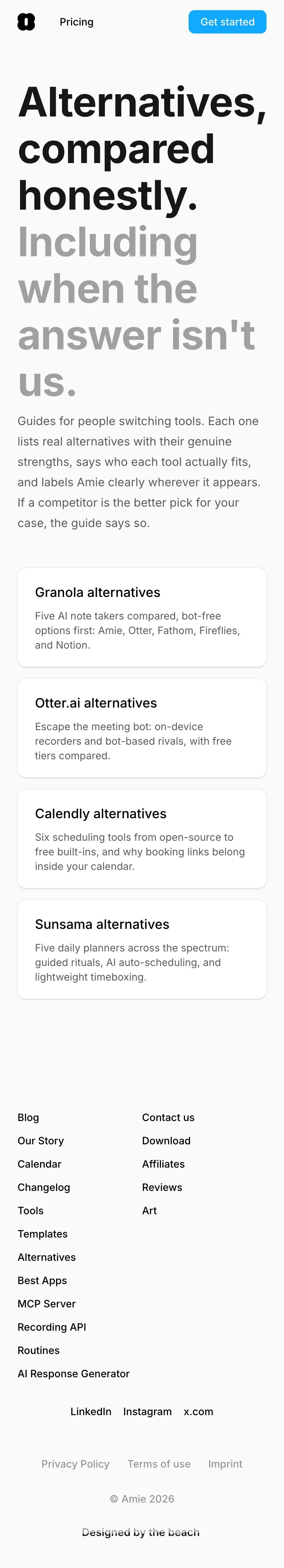 Amie — Pricing