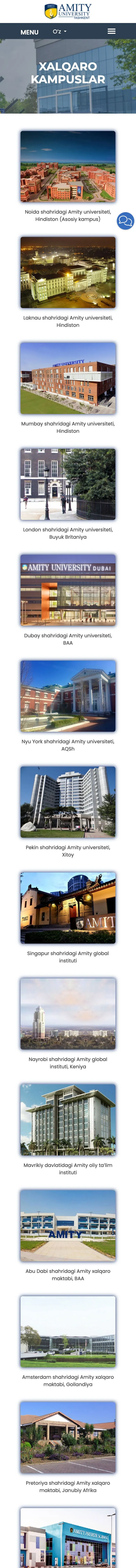 Amity University Tashkent — Boshqa