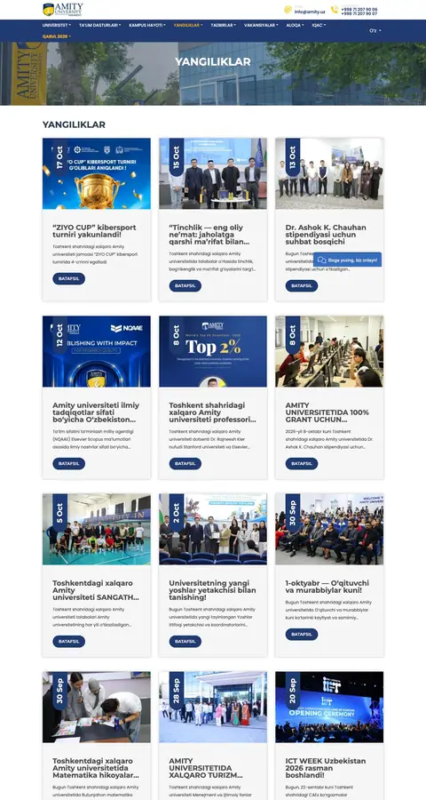 Amity University Tashkent — Yangiliklar va blog