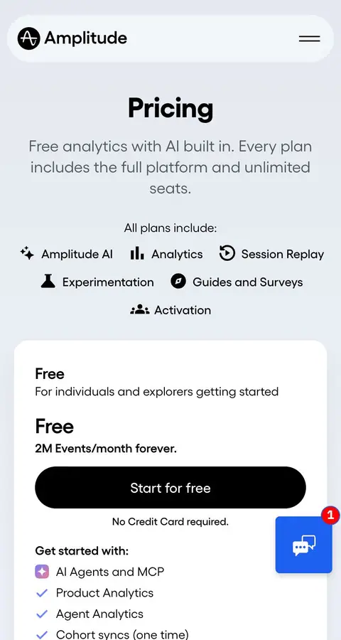 Amplitude — Pricing