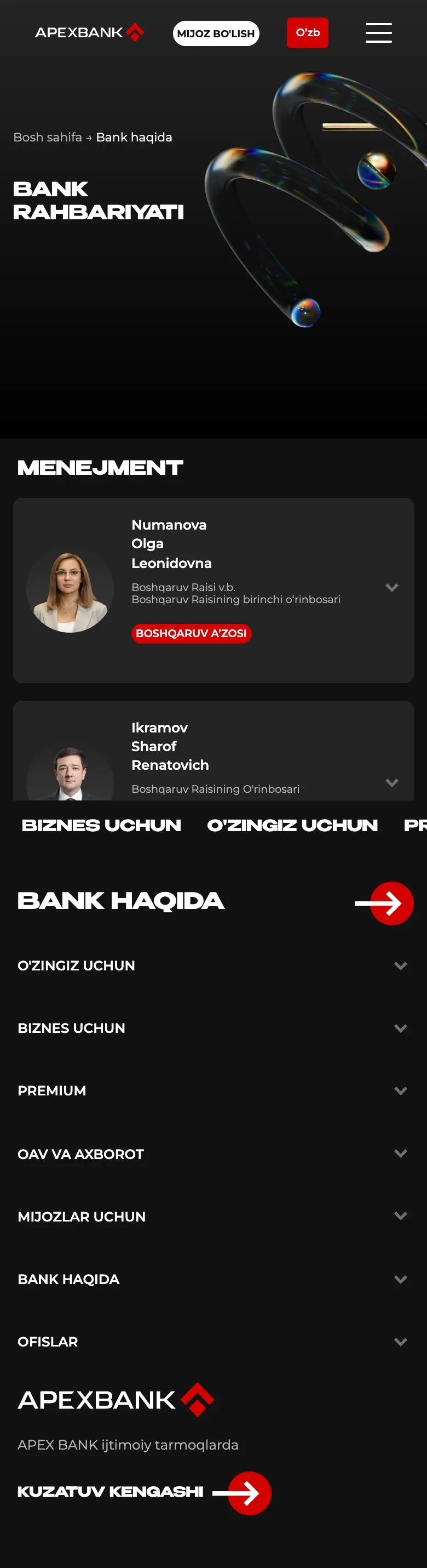 Apex Bank — Biz haqimizda