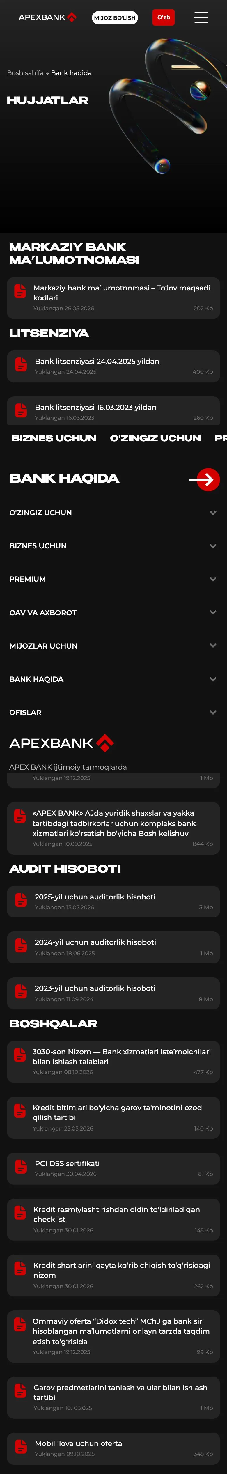 Apex Bank — Biz haqimizda