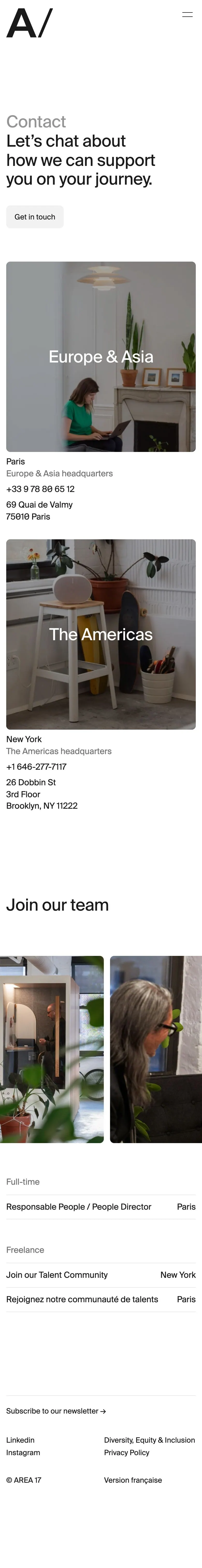 AREA 17 — Contact