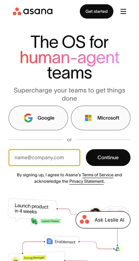 Landing page