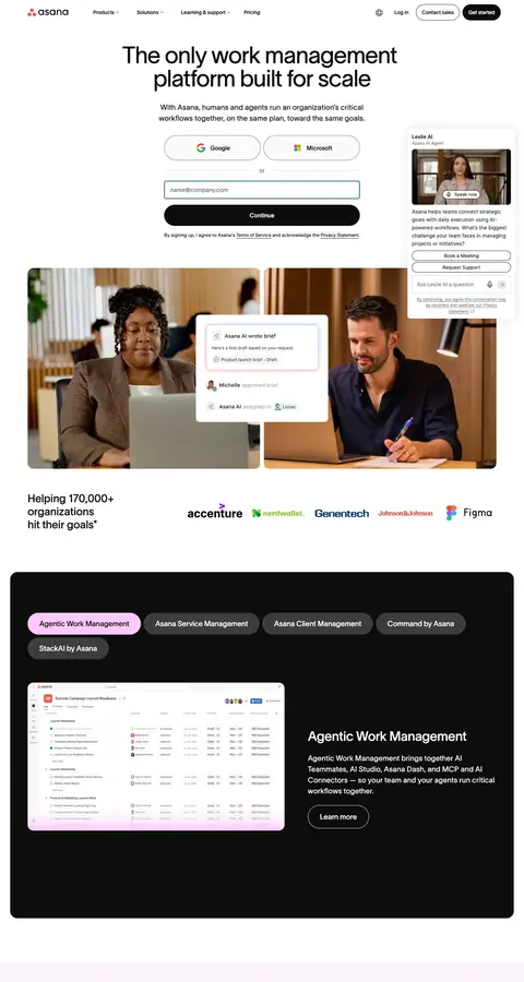 Landing page