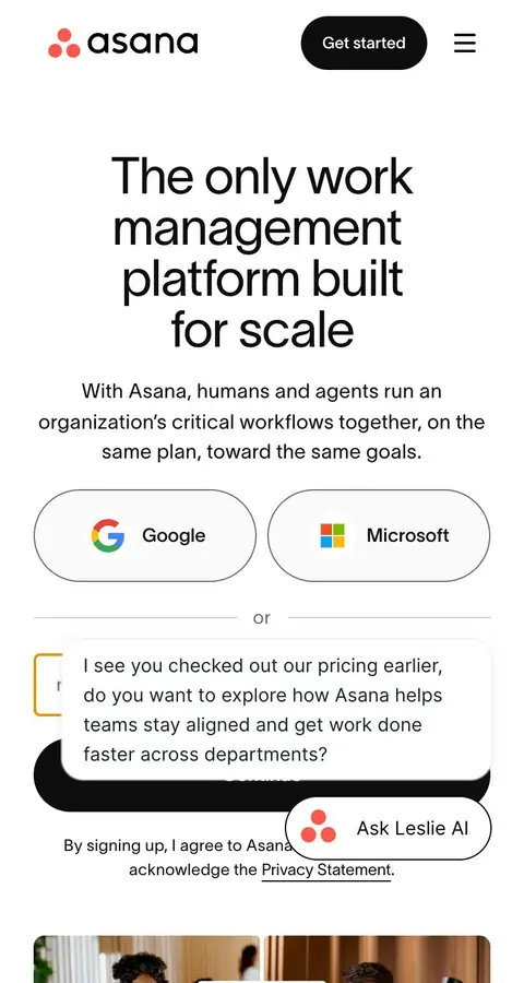Landing page