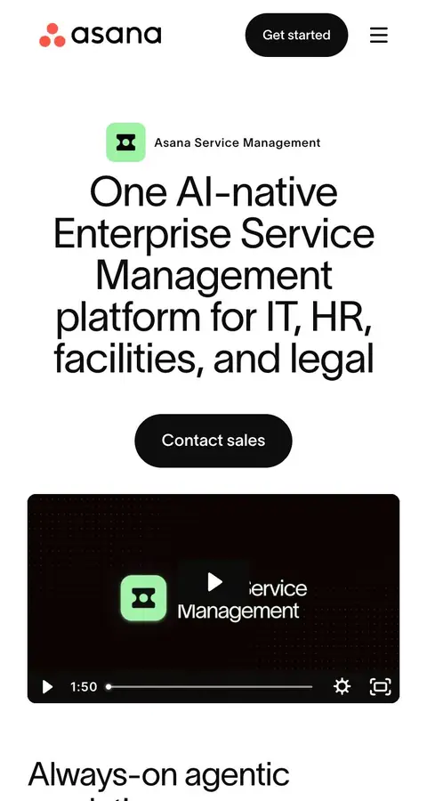 Landing page
