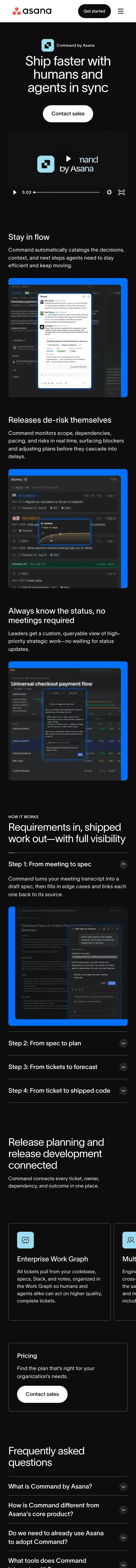 Asana — Landing page