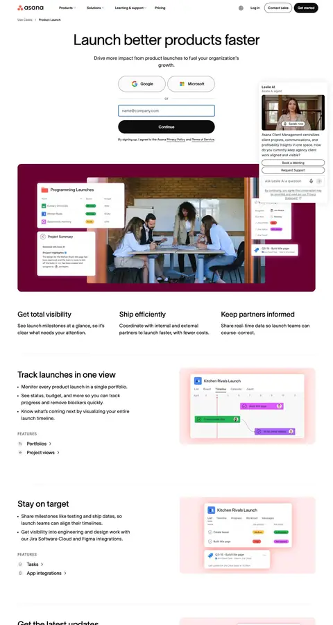 Landing page