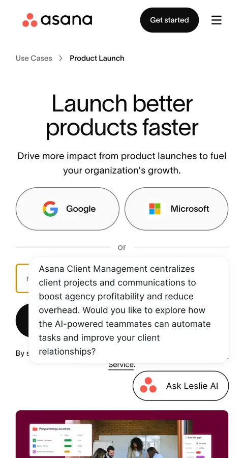 Landing page