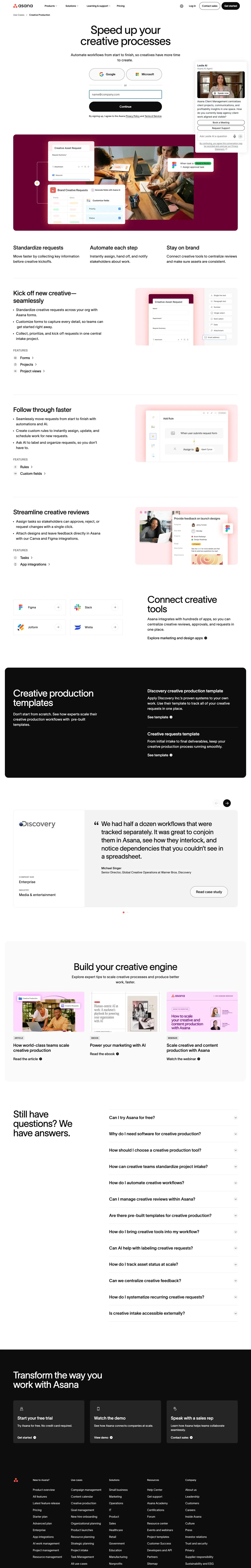 Asana — Landing page