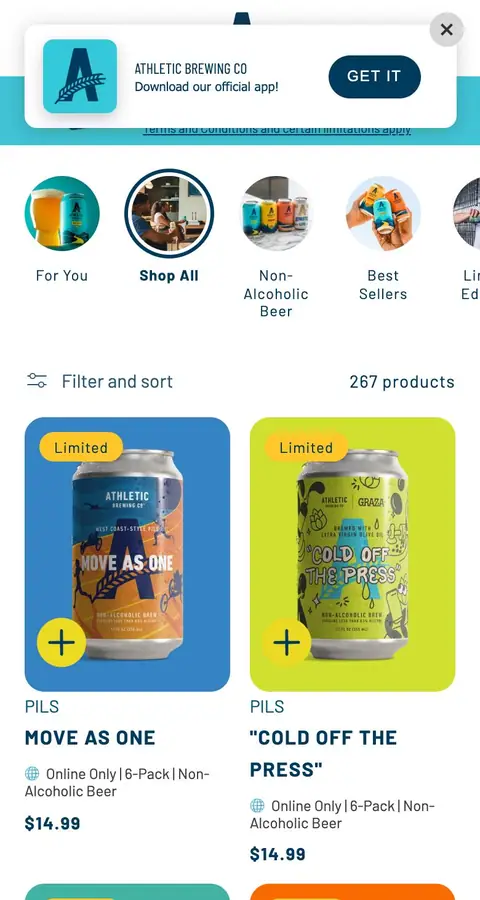 athleticbrewing.com — Katalog