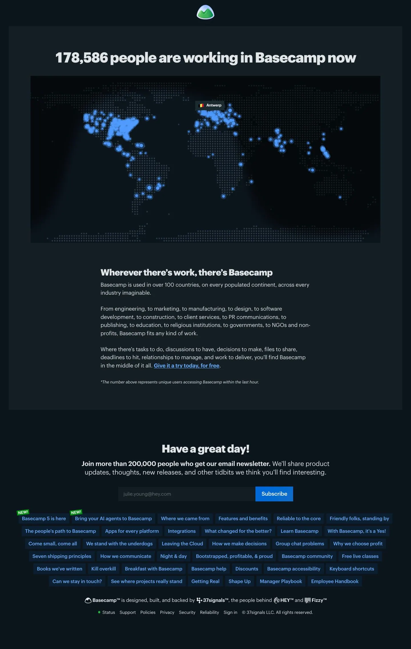 Basecamp — Biz haqimizda