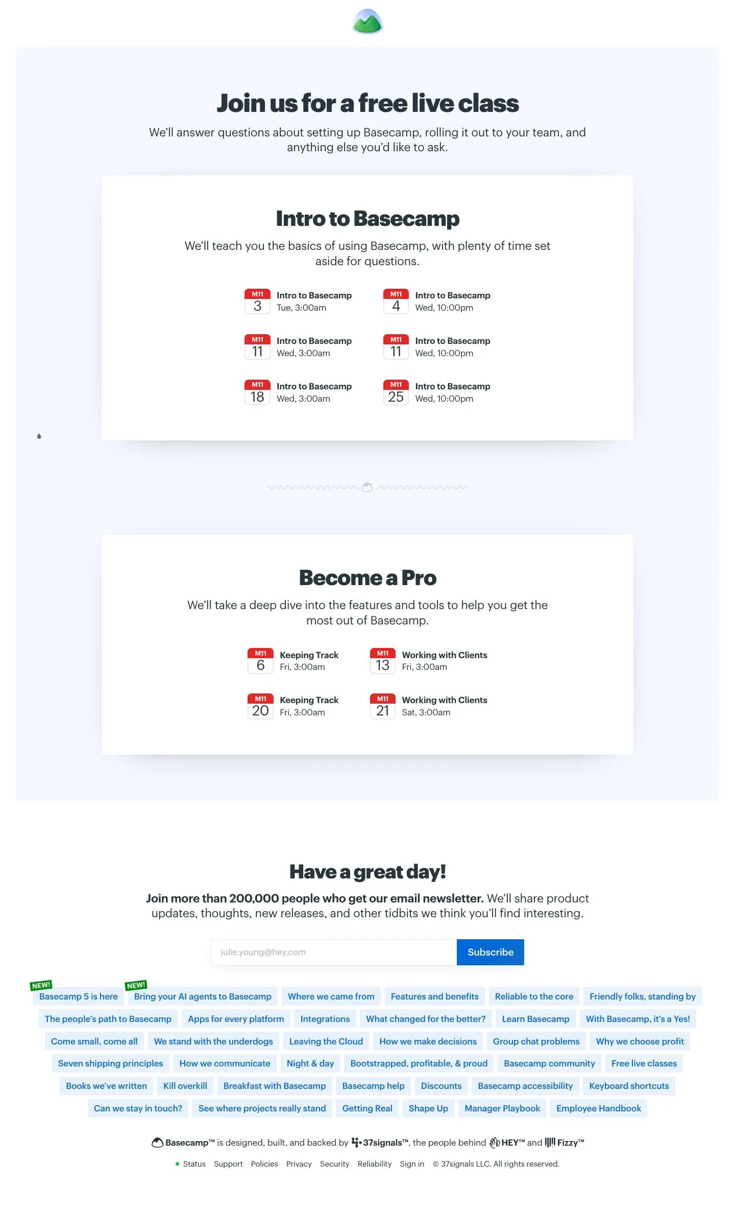 Basecamp — Boshqa