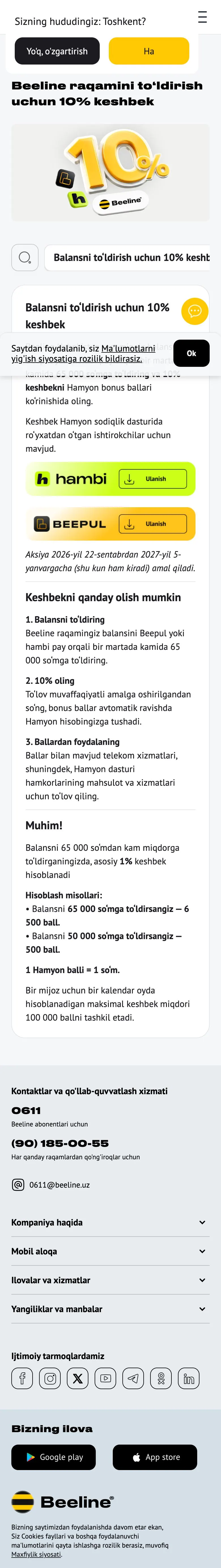 Beeline — Promo