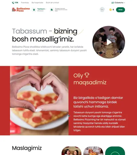 Bellissimo Pizza — Biz haqimizda