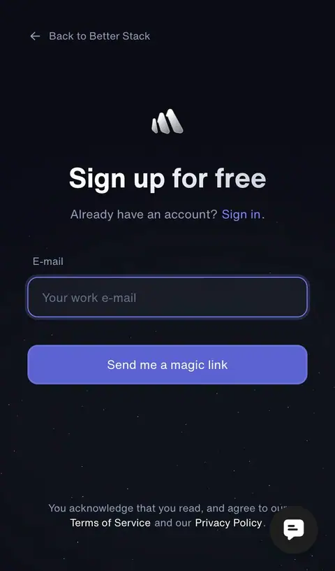 Better Stack — Sign up