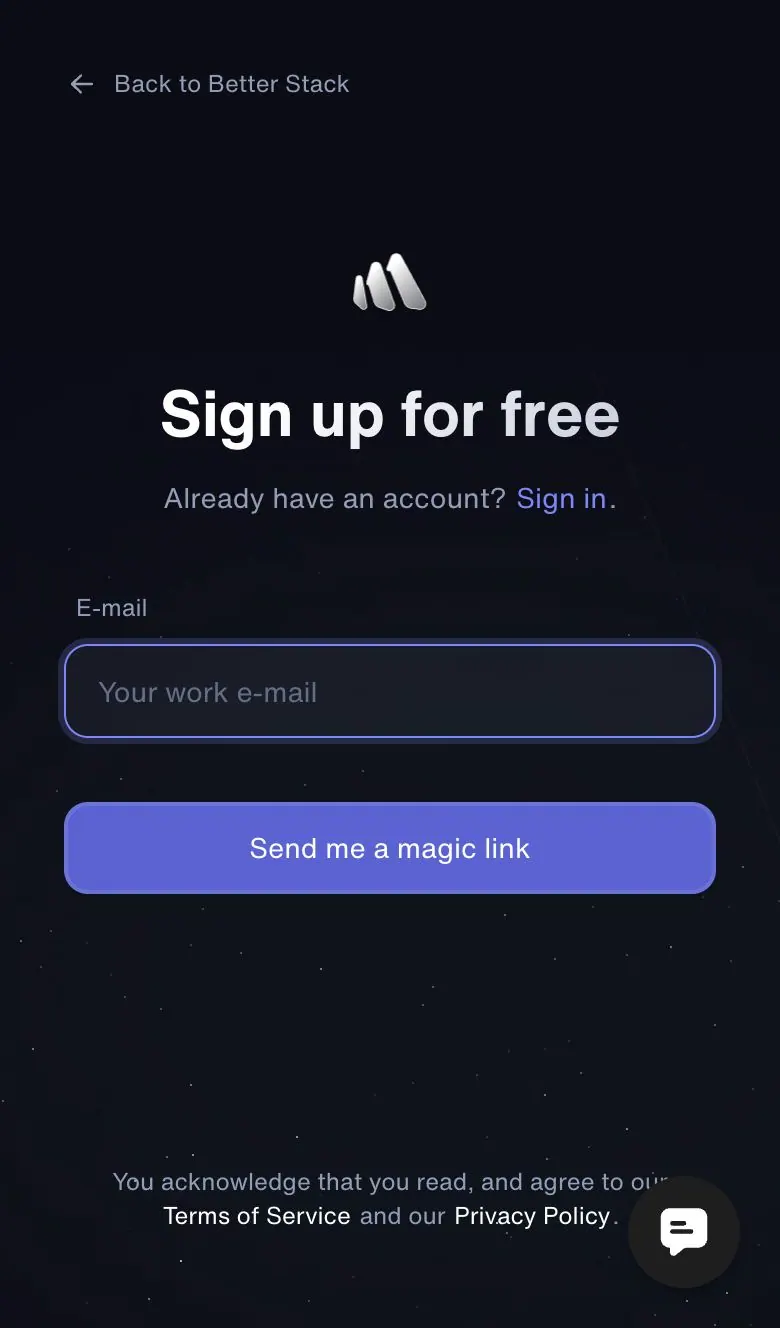 Better Stack — Sign up