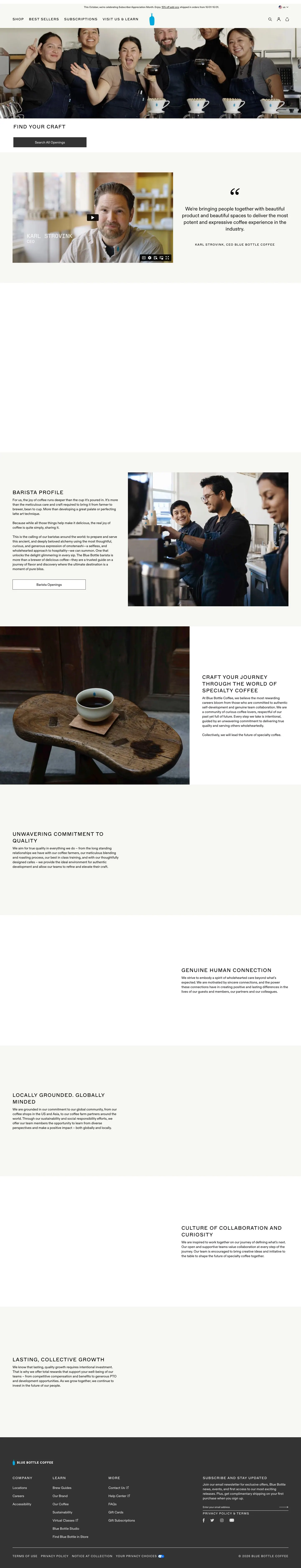 bluebottlecoffee.com — Vakansiyalar