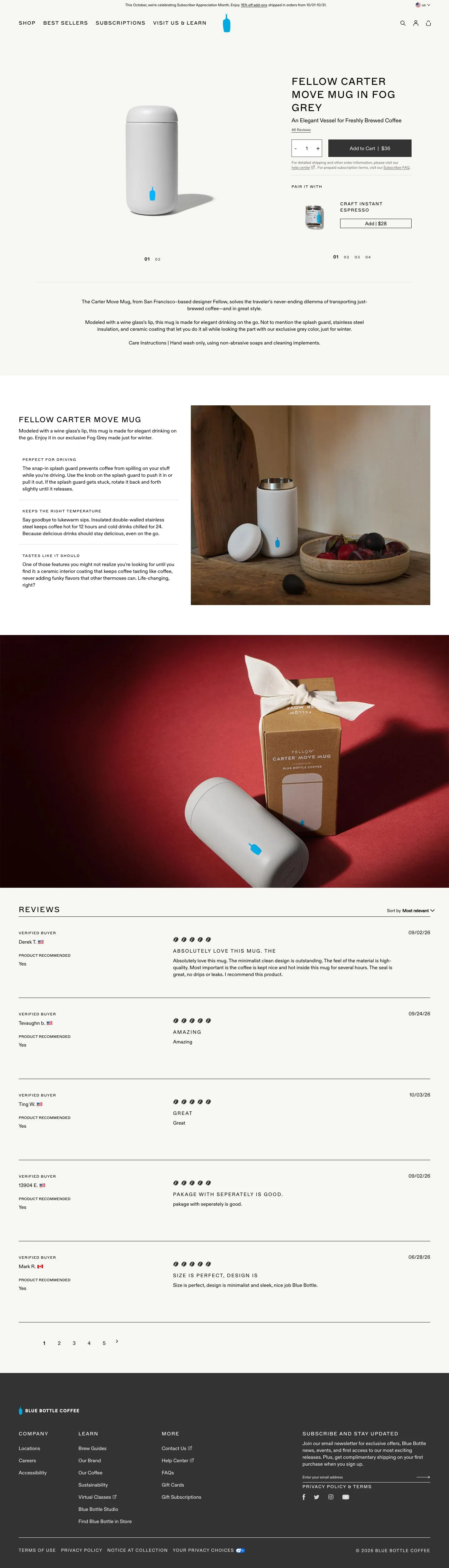 Blue Bottle Coffee — Product