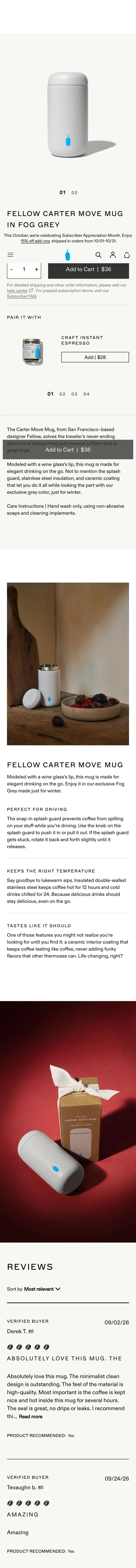 Blue Bottle Coffee — Mahsulot