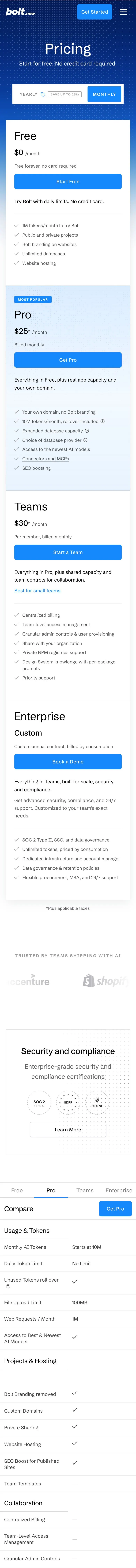 Bolt — Pricing