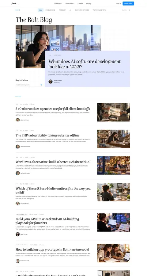 Bolt — Yangiliklar va blog