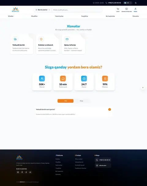 Book.uz — Yordam va FAQ