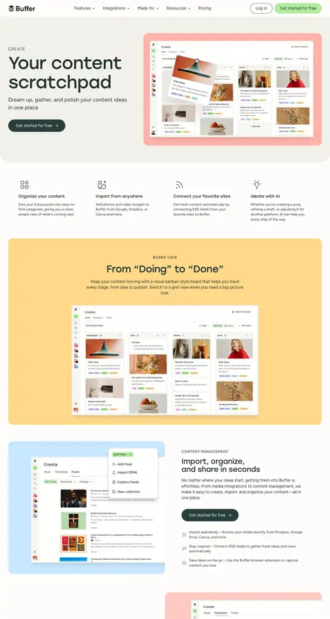 Landing page