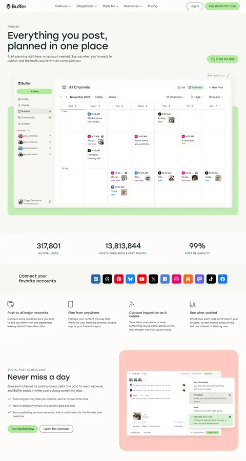 Landing page