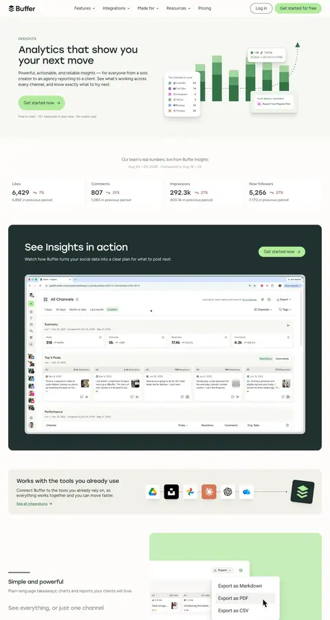 Landing page