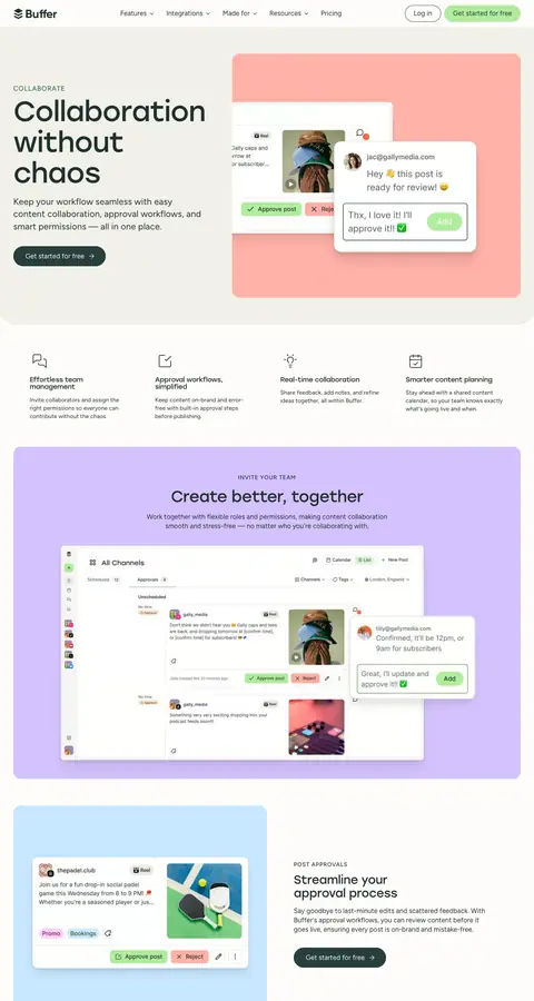 Landing page