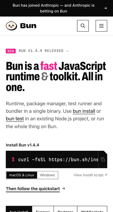 Landing page