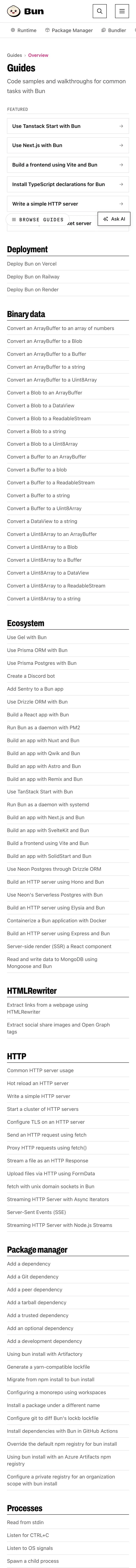 Bun — Help & FAQ