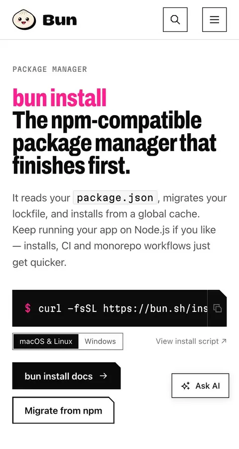 Landing page