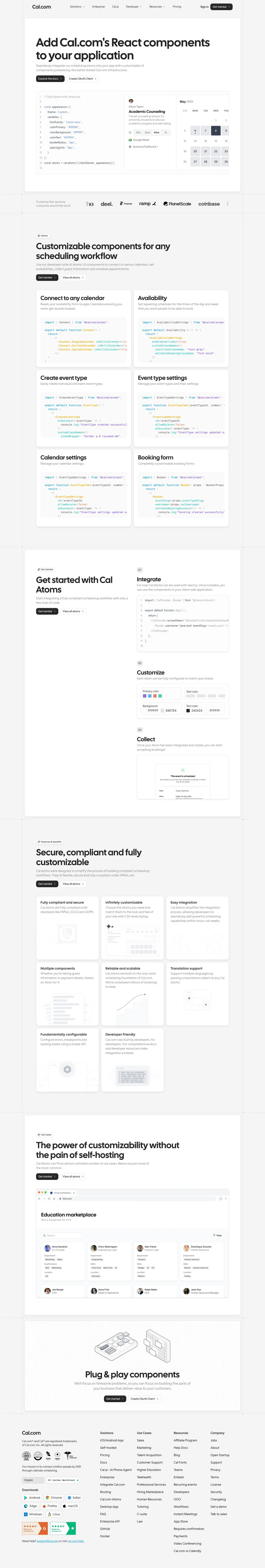 Cal.com — Landing sahifa
