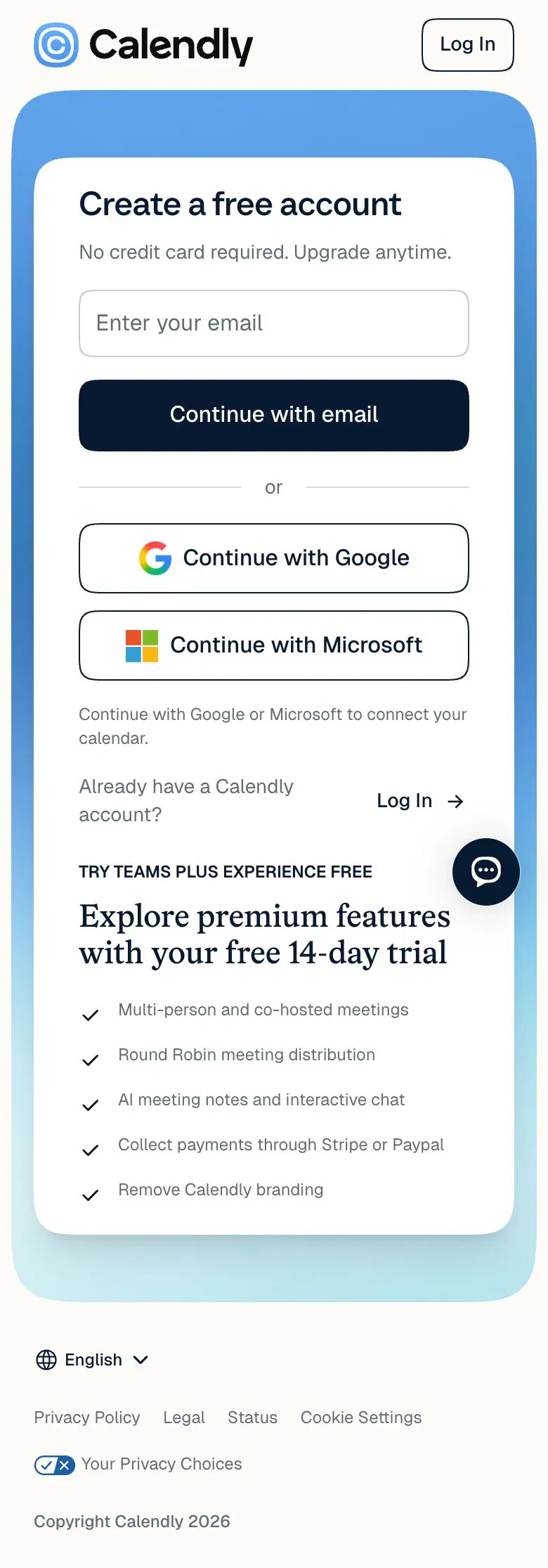 Calendly — Sign up